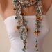 Crochet - Needlework Green and Yellow Summer Scarf