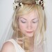Flower Hair Wreath - Floral Wedding Crown - Woodland Wedding Flower Head Piece - Ivory Flowers & Twisting Vines