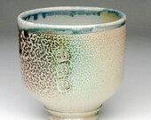 YUNOMI TEA BOWL Soda Fired Ceramic Cup Handmade Pottery Blue Green Brown Burgundy Peach Whiskey Pottery Cup