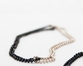 Silver bracelet in two colours