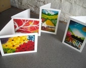 art cards, pack of four cards, greetings cards