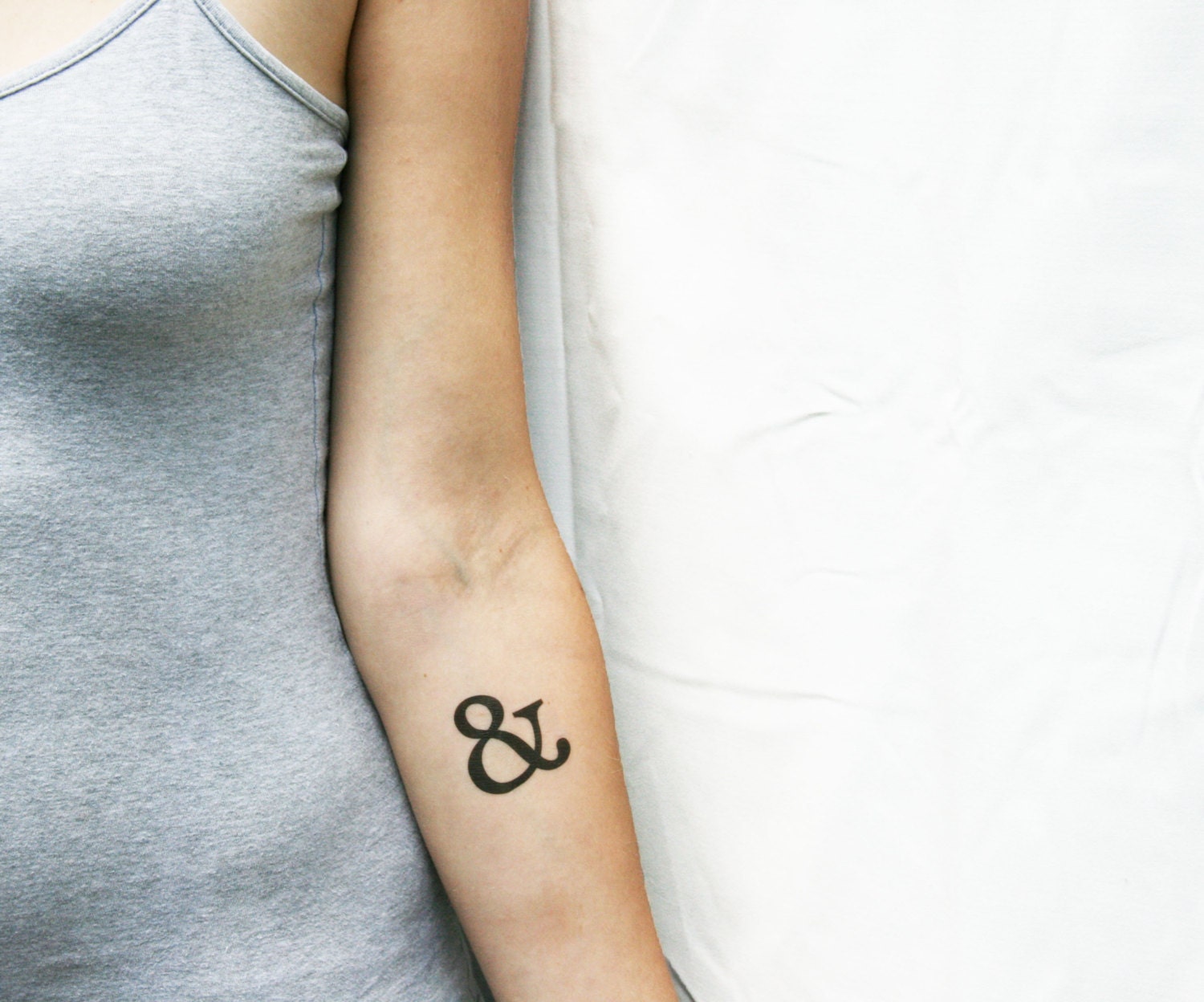 two ampersands (and) typography temporary tattoos