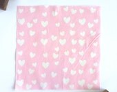 ORGANIC Baby Girl Modern Pink Hearts Print Jersey Swaddle Blanket Large