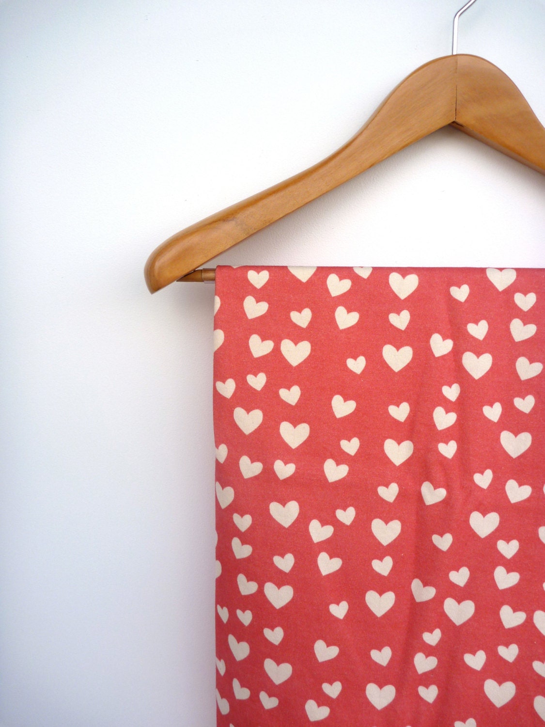 ORGANIC Baby Girl Modern Pink Hearts Print Jersey Swaddle Blanket Large