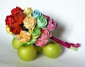 Unique alternative origami paper bouquet of roses in all rainbow colors, free shipping