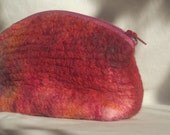 hand felted cosmetic purse