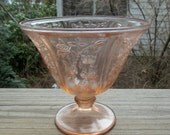 cabbage rose sharon depression glass candy dish
