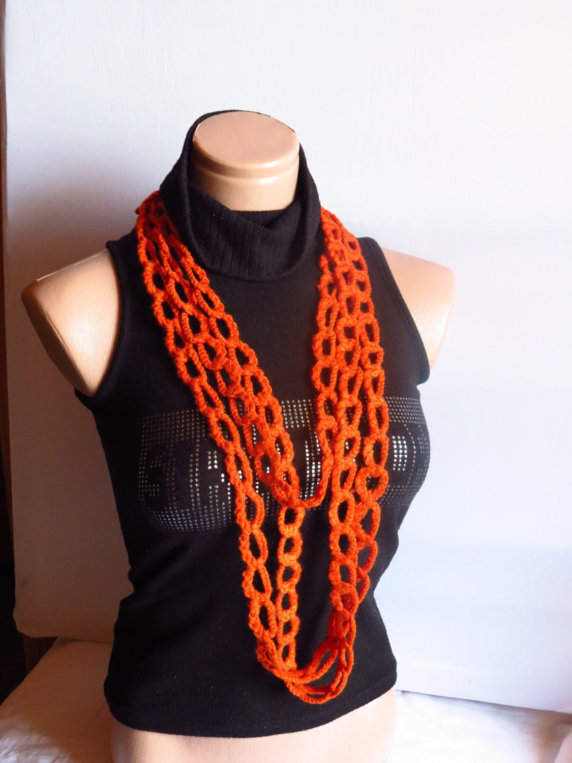 shades of orange, brick color.all-purpose,decor dress over,new fashion,want décolleté,like sporty,sailor rope,lariat scarf,