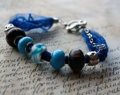 Turquoise and Brown Rondelle Bracelet