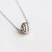 knot necklace - minimalist, delicate, modern silver necklace