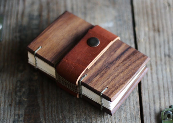 Walnut Journal with Leather Strap