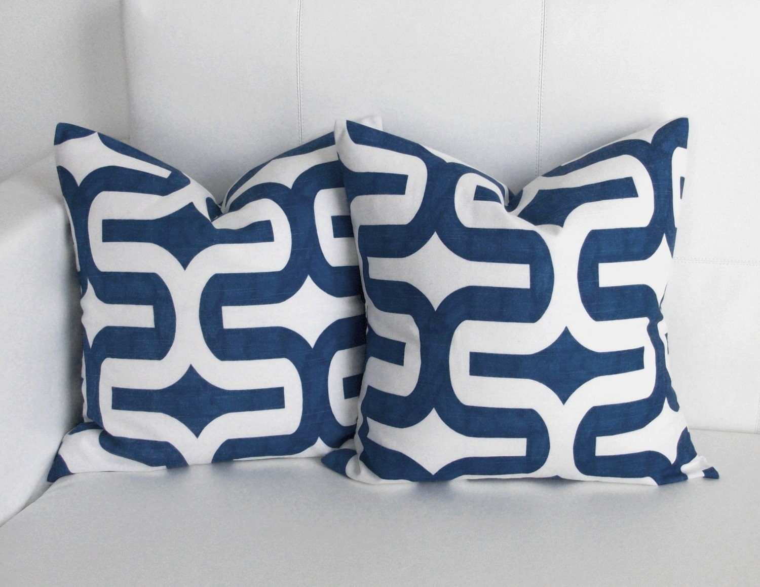 NEW Navy Blue Pillow Covers for Decorative Pillows - 16x16 Pair