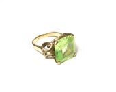 10k Yellow Gold Synthetic Spinel Ring Size 7