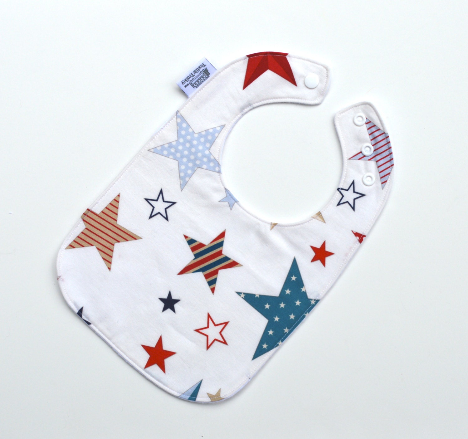 Baby Bib / Independence Day Bib / Stars and Stripes / Red white and blue / 4th of July / Gender neutral