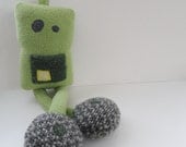 Green Robit Robot Plush Handmade Stuffed Friend