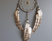 Dream Catcher Dark Grey with Rooster Feathers