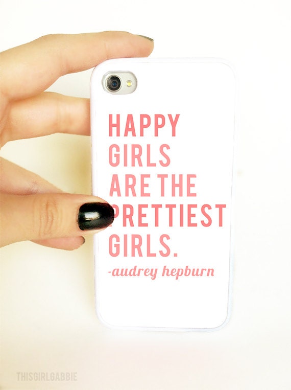 Plastic iPhone Case - I Believe in Pink - Audrey Hepburn Quote - iPhone 4/4s - iPhone 5