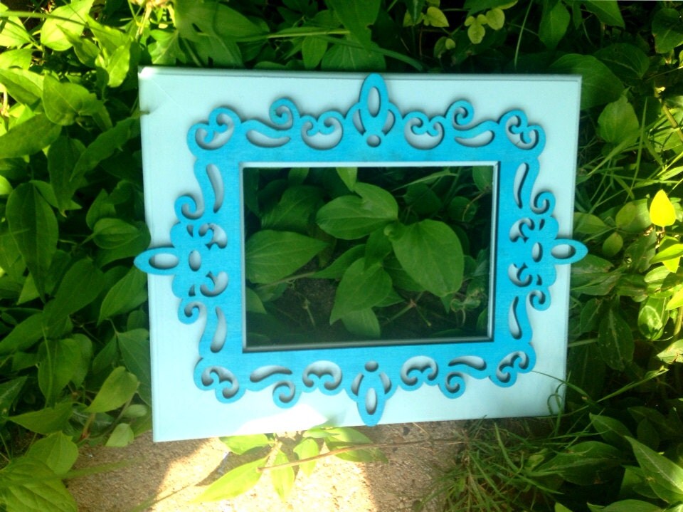 Wooden 5x7 Ornate Layered Easel Back Frame with Overlay Frame//Custom Colors