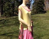 Plus Size Asymmetric Long Tunic XXXL Size Sleeveless Dress Woolfree Ruffled  Womens Clothing Ready to Ship