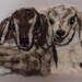 Irish Original Felt Needle Felted Painting by CORINA HOGAN Kid Goats OOAK