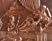 HAREM Sultana & Odalisque, PHOTO ALBUM vintage copper relief, Ottoman Istanbul, Exotic Oriental women, Scrapbooking 3d embossed ooak picture