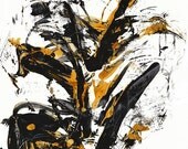 Spring Sale - Abstract Expressionism Paintings - Modern Abstract Original Art - 1122.052812 - Black And Gold Divine