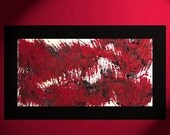 Spring Sale - Original Painting - Abstract Expressionism Art - LARGE 36x18 - Modern Abstract Art - 1252.110112 - Succulent Rich Red