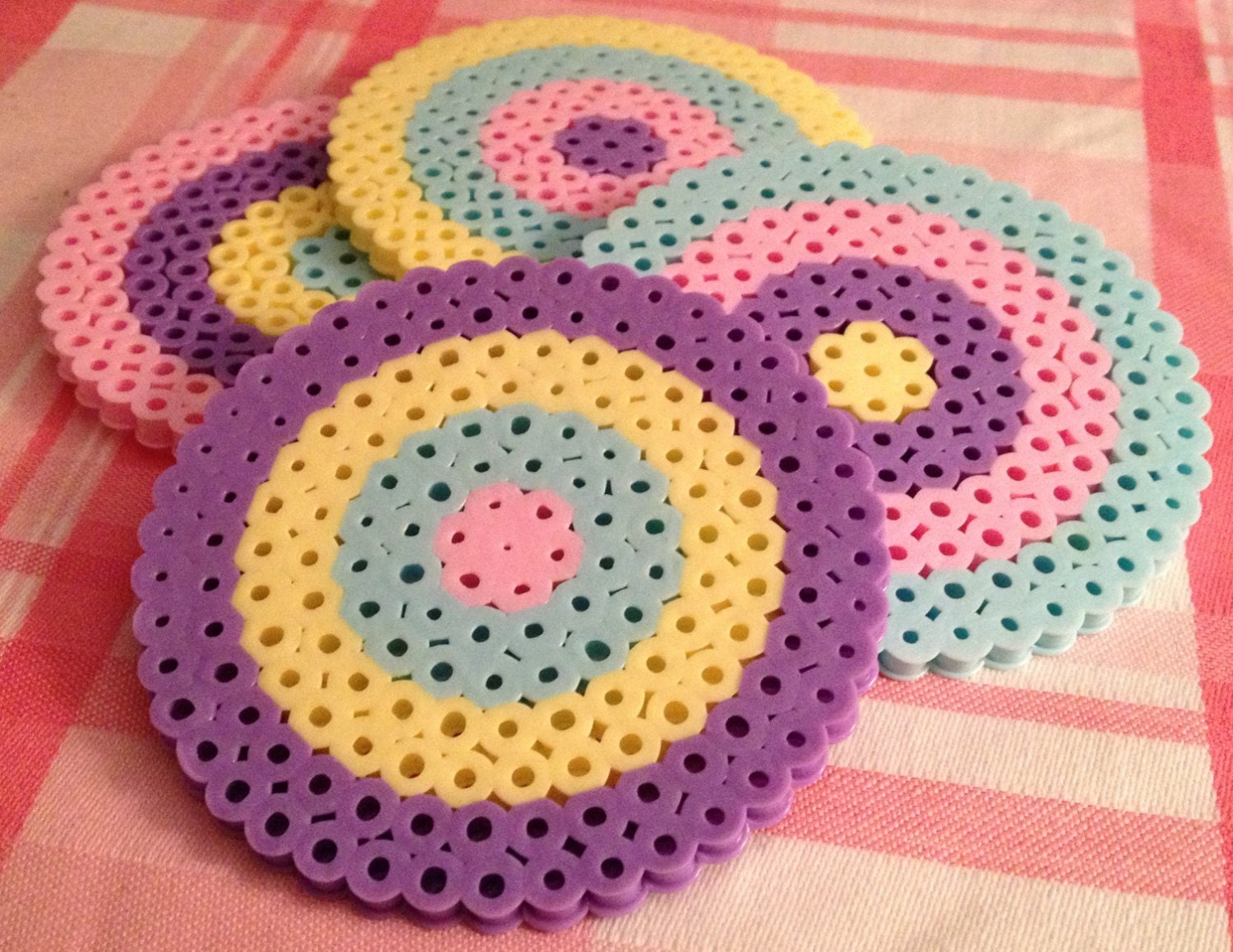 Spring Round Coasters Set of 4