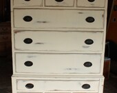Old White Shabby Chic Highboy