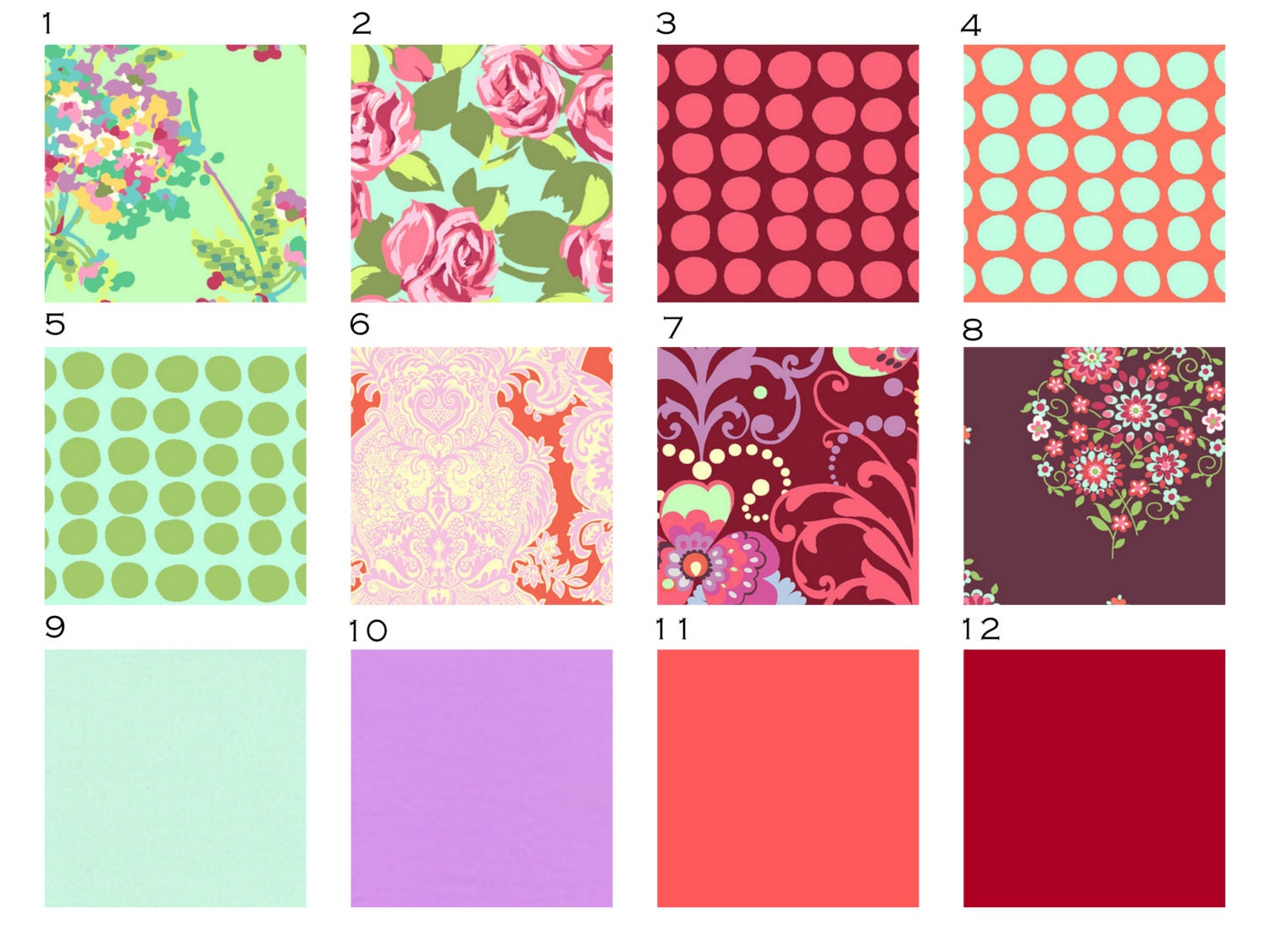 Toddler bedding set in Amy Butler Love Palette