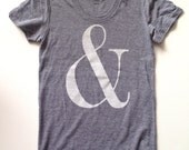 Ampersand tee: Heather Grey