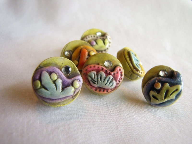 Paisley Polymer Clay Thumb Tacks