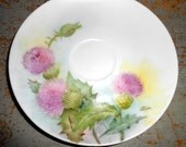 Vintage Saucer, Pink, Flowers, Cake Plate, Tea Cup Saucer, Small Plate, Pink Clover