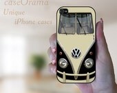 VW Volkswagen Rubber iPhone 4 Case, iPhone 4, iPhone 4 case, iPhone 4S case, iPhone cover, Mini Bus iPhone hard rubber