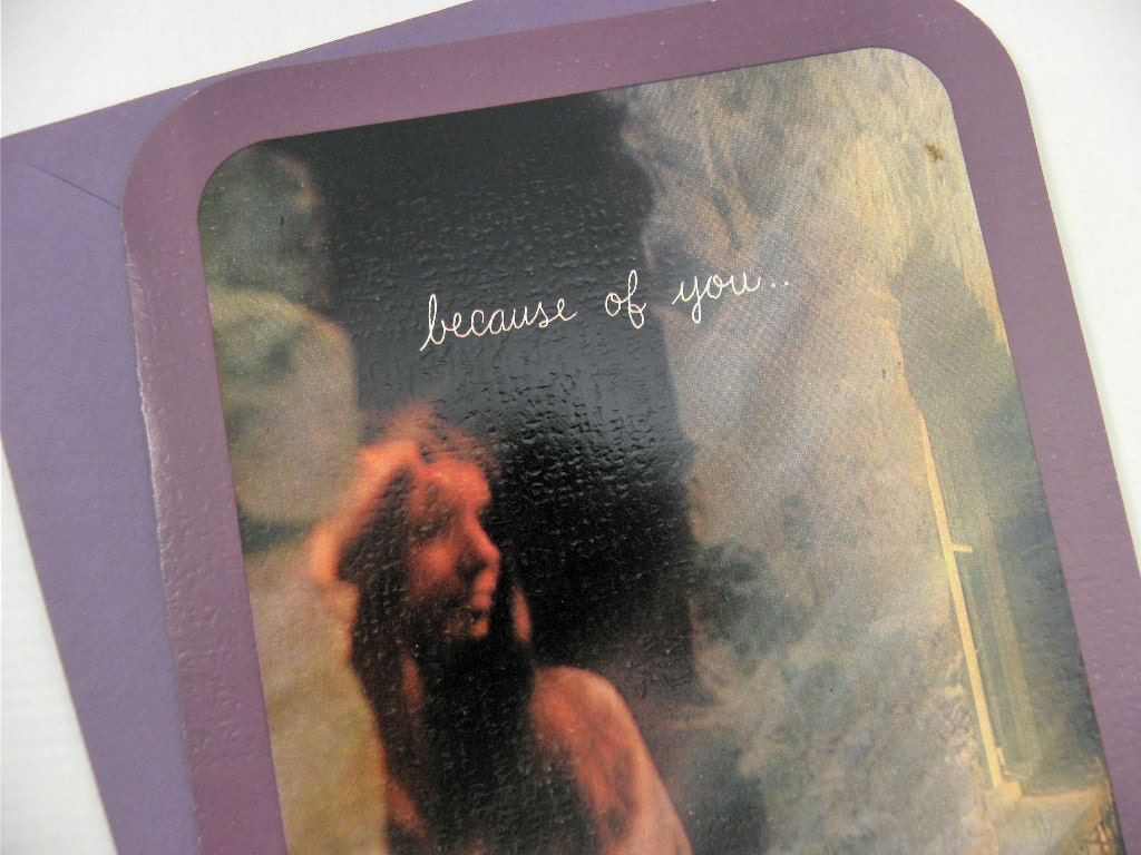 Vintage Greeting Card Thinking of you Valentines All Occasion Un Used With Envleope