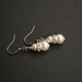 Pearl Earrings. White Swarovski Crystal Pearl & Rhinestone Earrings.White Jewelry. Pearl Jewelry. Wedding Jewelry, Bridesmaid Gift