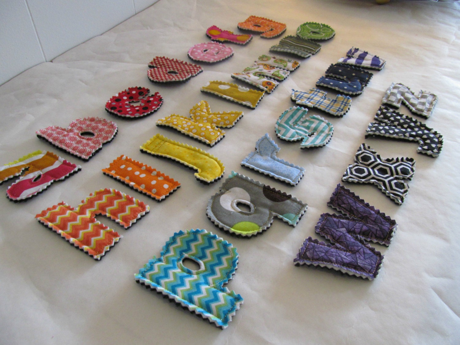Magnetic RAINBOW Plush Lowercase Fabric Alphabet