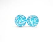 JEANETTE - Aqua Stud Earrings by hopestarbound