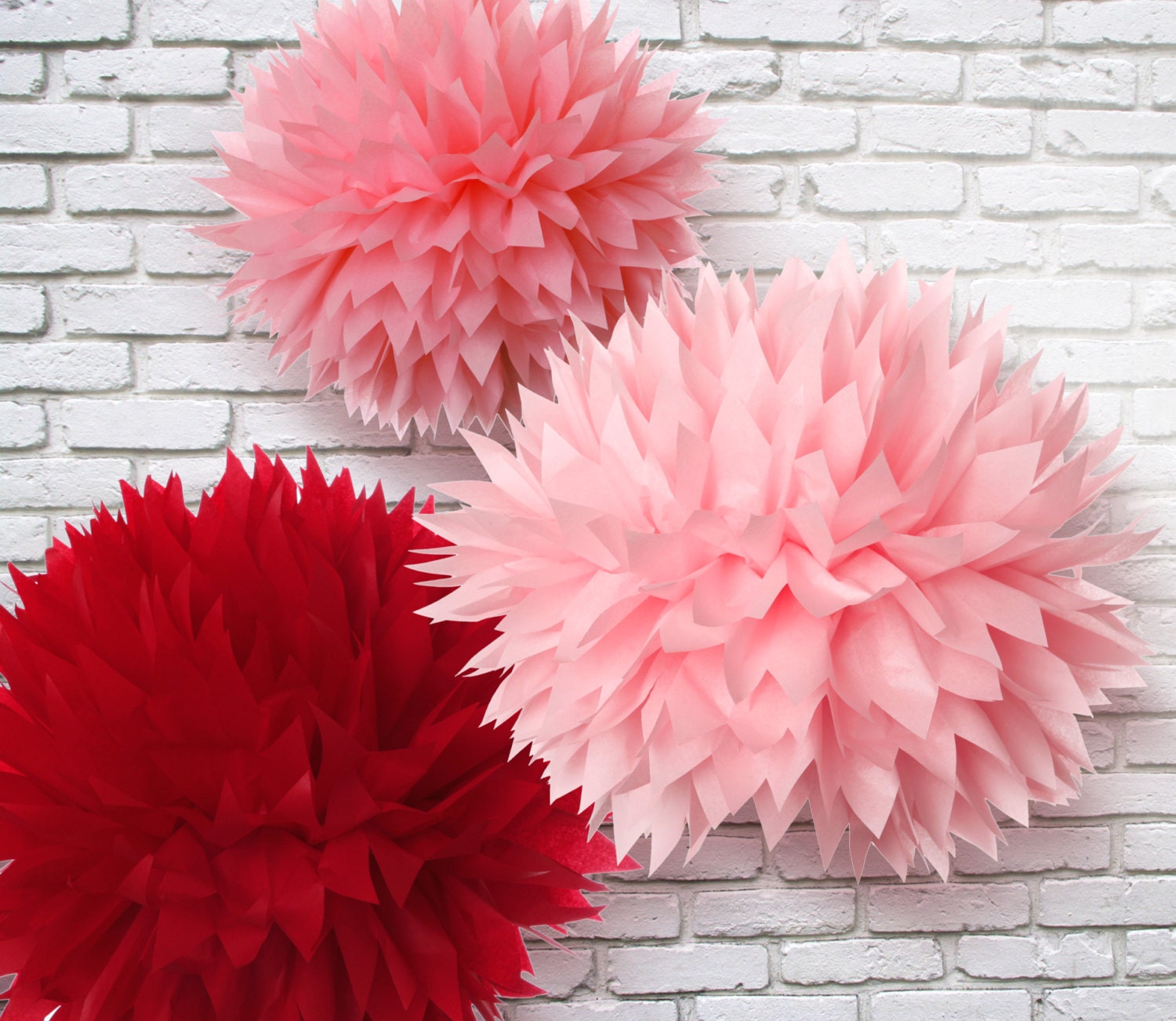 Set of 12 Tissue paper poms
