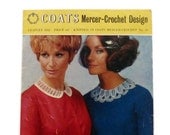 Collar & Cuffs Knitting and Crochet Original Pattern 1960s UK
