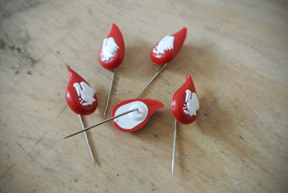 Lot of 5 Vintage Blood Donation Pins - Stork featured image