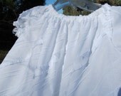 Girls White Dress Ruffled Pintucked Fabric Wedding  Beach Portrait Church. Custom Available. Payment Options.
