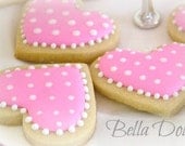 Forever Love Heart Cookies 1 Dozen (12 cookies) Valentine's Day - Wedding - Anniversary - BellaDolces