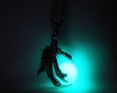 Glow in the Dark - Glow in the Dark Dragon Claw - Dragon Ball - Glowing Dragon - Game of Thrones - Glow Pendant - Skyrim - Aqua