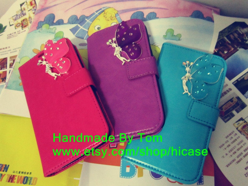 Butterfly leather wallet case cover for iphone 4 iphone 5 Samsung Galaxy S4 Galaxy S2 Galaxy S3 Galaxy Note 2 Galaxy Note 1 card wallet