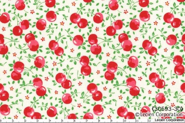 Cherries Color 30 from the Old New 30's Collection by Lecien - Fat Quarter