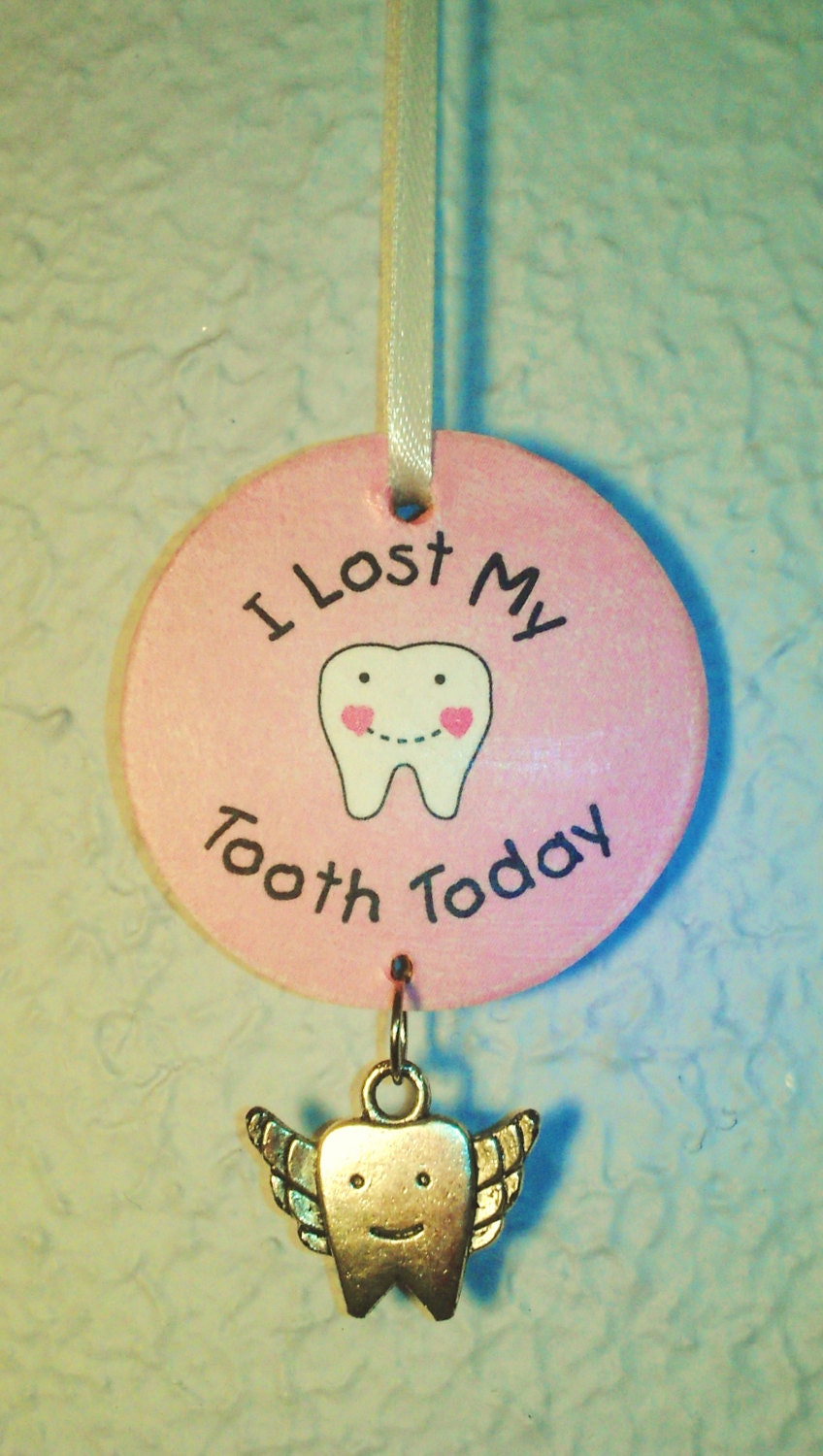 Girls Tooth Fairy Necklace with Charm