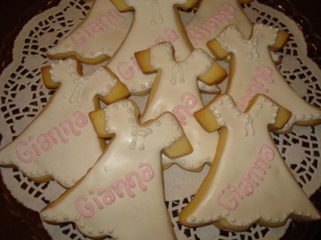 Christening, Baptism, First Communion, Shower Decorated Sugar Cookies  - 1 Dozen