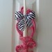 FOR KRISTIN Candle Holder Made To Order Homco Sconce Hot Pink Zebra Vintage Retro