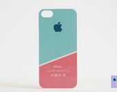 iPhone 5 Case - Light teal and red  / iPhone 4/4S Case Available